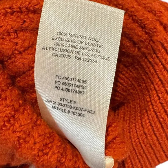 Babaton Aritzia Small 100% Wool Oversized V Neck Pullover Ribbed Holiday Sweater - Picture 6 of 8